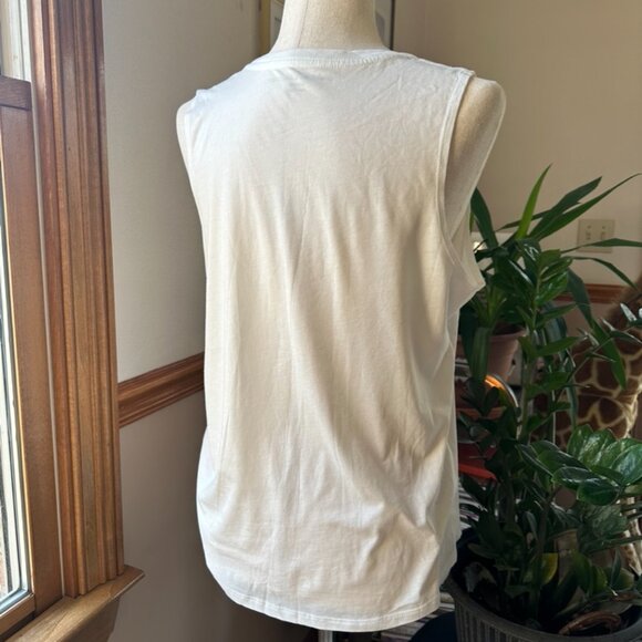 NWT Spiritual Gangster White Muscle Tank, L, GRATEFUL - Picture 4 of 10